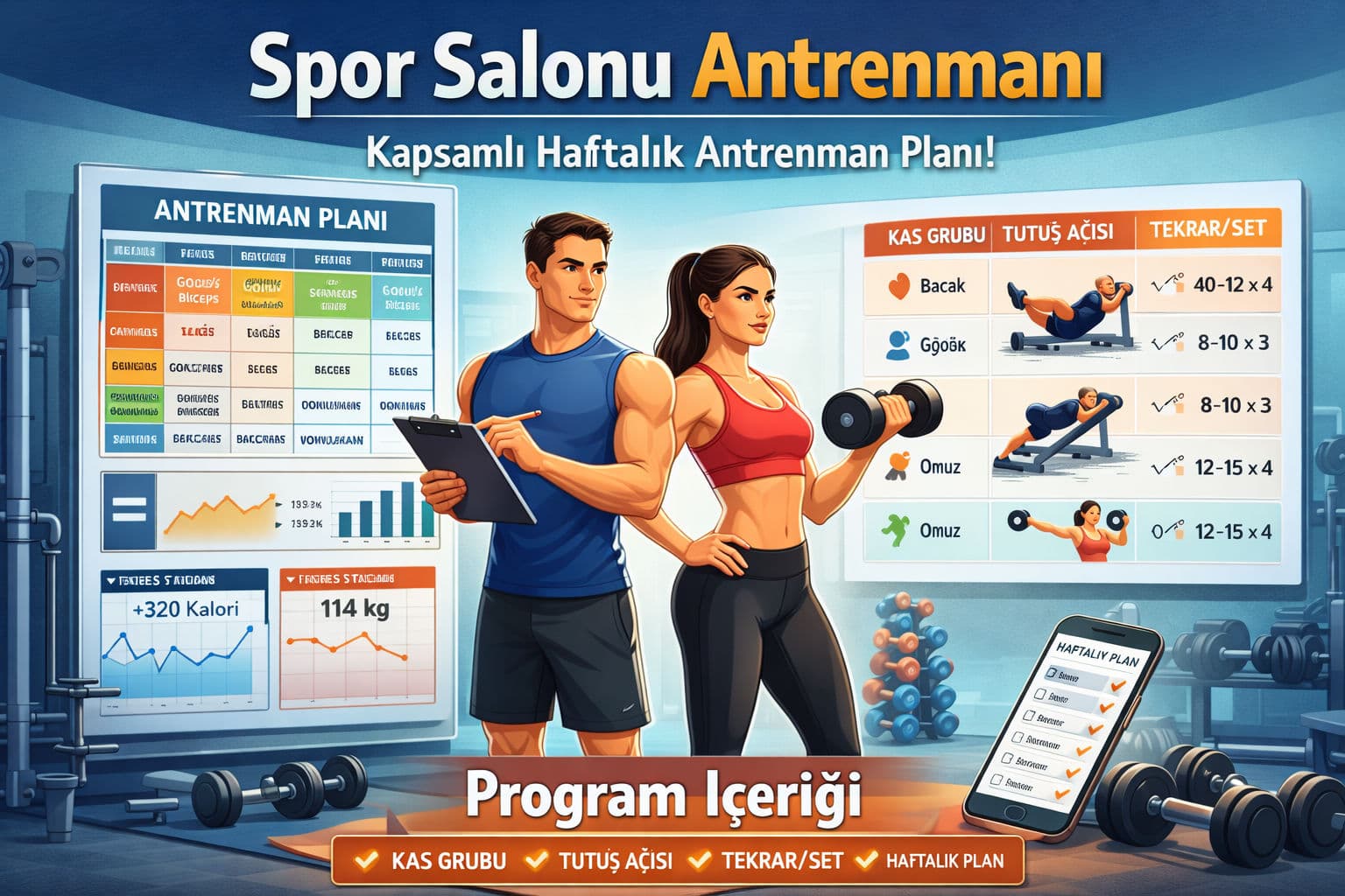 Spor salonunda doğru şekilde antrenman planlaması ve uygulaması